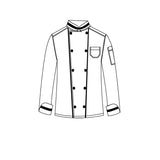 Chef Coat (With Black Piping)